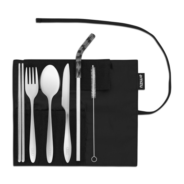 Original Audi Besteck-Set Tischbesteck Ringe Logo Geschirr silber 3292400900