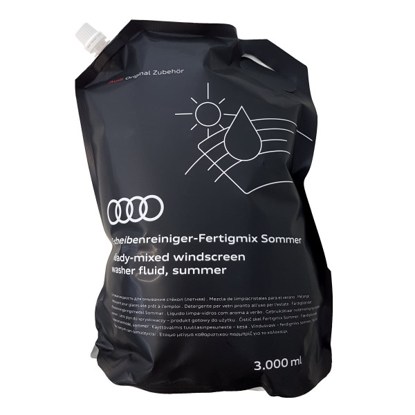 Original Audi Scheibenreiniger Sommer Fertigmix Wischwasser 3L Standbodenbeutel