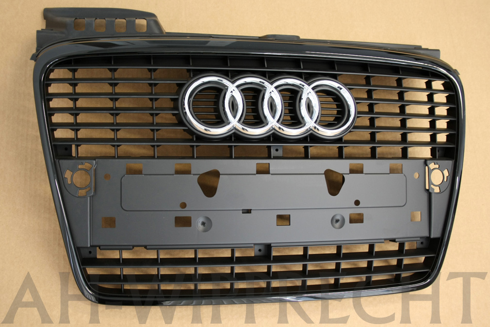 Waben Sport Kühlergrill ohne Emblem Schwarz Glanz für Audi A4 B8 8K 07-11