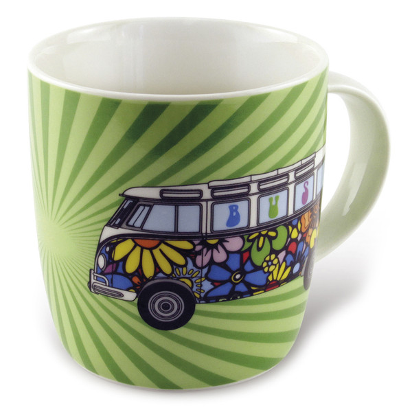 VW T1 Bus Tasse Becher 370ml Kaffeetasse Love Bus Kaffeebecher Bulli grün BUTA06