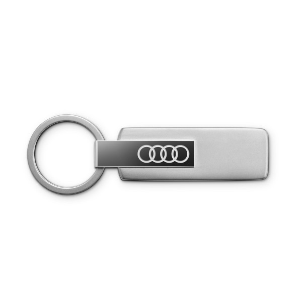 Original Audi Schlüsselanhänger Ringe Logo Edelstahl Schlüsselband Keyring silber 3182501800