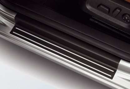 VW Golf 6 Einstiegsleisten Folie, schwarz silber