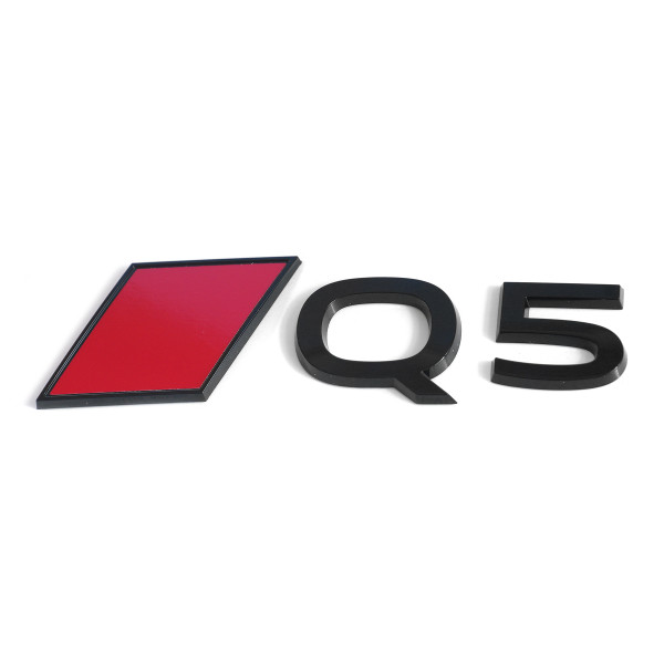 Original Audi Q5 Schriftzug Audi Sport Raute Emblem Black Edition schwarz 8MA853740A5FQ