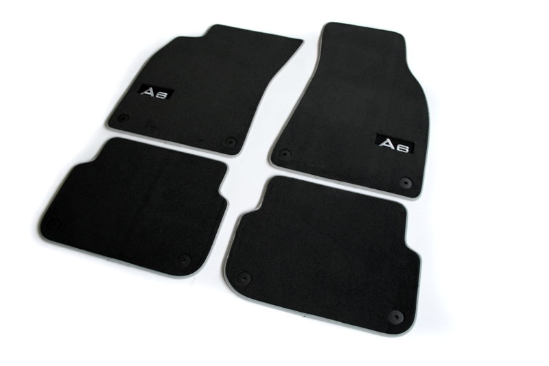Auto Fußmatten für AUDI A6 III [C6] Abstand Befestigungspunkte (hinten)  37,5 cm (2004-2008)