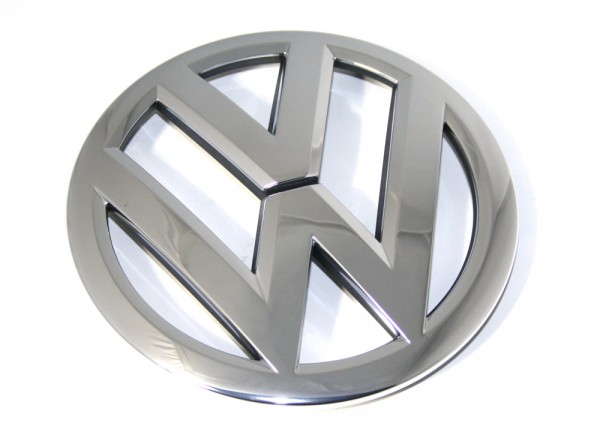VW-Emblem für Kühlergrill Original VW Caddy Passat Touran Zeichen Chrom / Schwarz