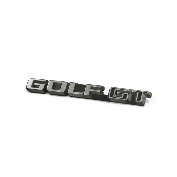 Original VW Golf II GT Schriftzug hinten Emblem Heckklappe Logo schwarz silber