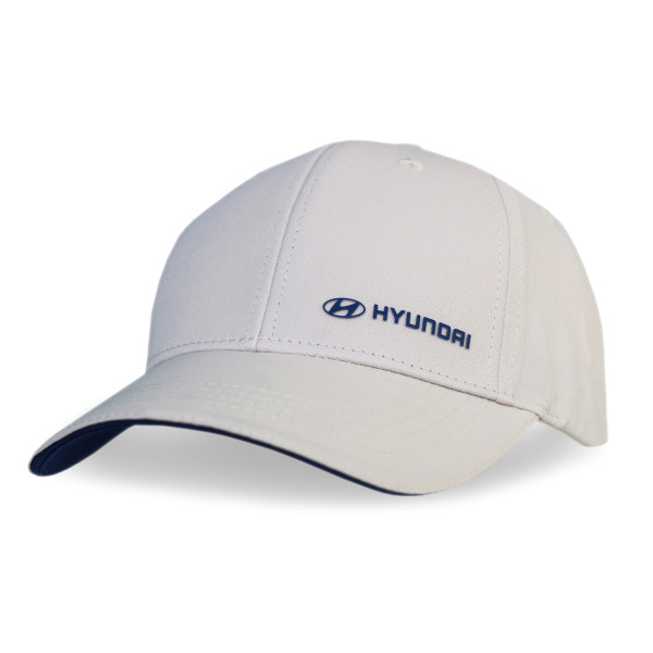 Original Hyundai Basecap Cap Kappe Mütze beige/blau HMD00553