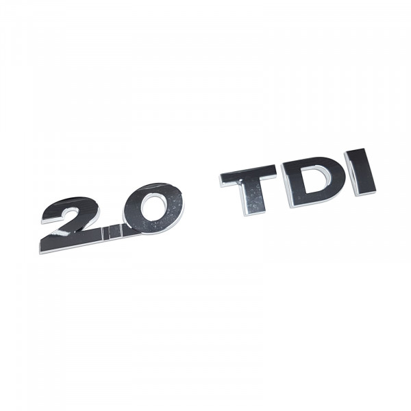 Original VW Schriftzug 2.0 TDI Emblem Logo Aufkleber chrom glänzend