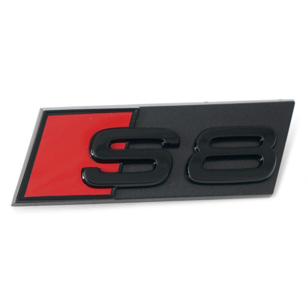 Original Audi S8 (D5) Schriftzug vorn schwarz Kühlergrill Black Edition Emblem 4N0853736BT94