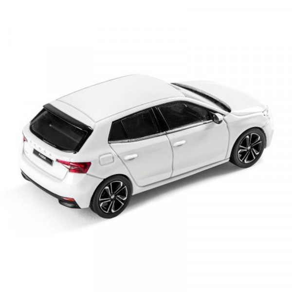 Original Skoda Fabia A07 Modellauto 1:43 Moon weiß Miniatur