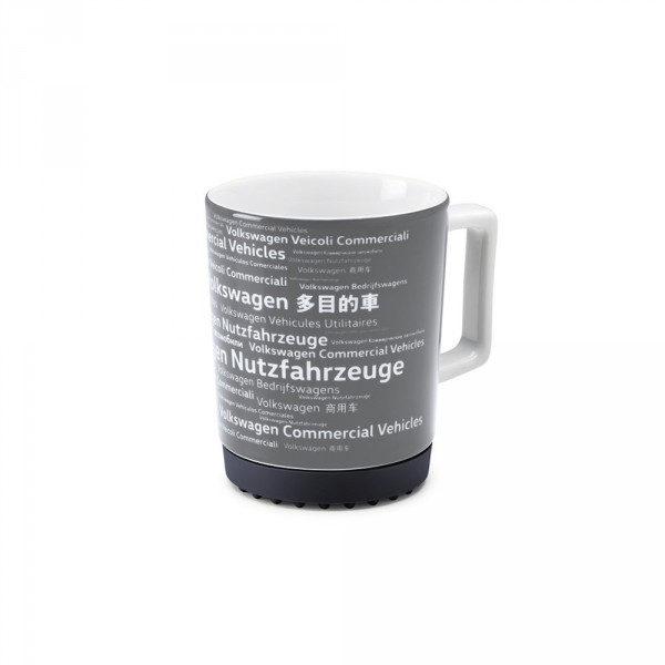 Original Volkswagen Becher Kaffeebecher Porzellan Tasse grau