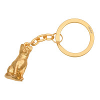 Schlüsselanhänger CLEOPATRA Katze Gold Anhänger Karabinerhaken KR25-04 Schlüsselanhänger CLEOPATRA Katze Gold Anhänger Karabinerhaken KR25-04