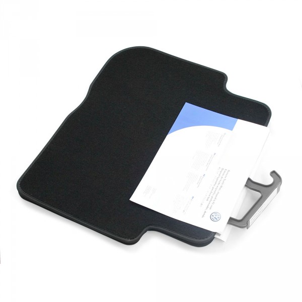 Original VW Touran (1T) Textilmatten (1. Sitzreihe, hinten) Velours Fußmatten schwarz