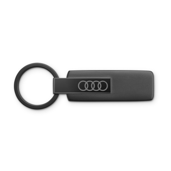 Original Audi Schlüsselanhänger Ringe Logo Edelstahl Schlüsselband Keyring schwarz 3182501810
