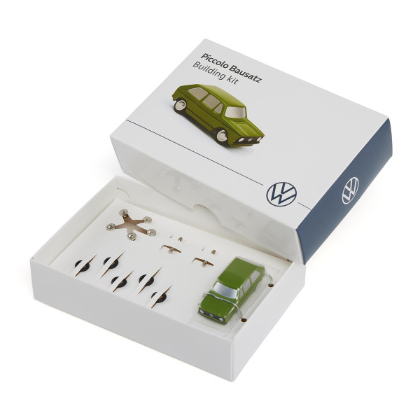 Original VW Modellauto Golf 1 Piccolo Bausatz 13-teilig Lofotengrün 5HG099304655