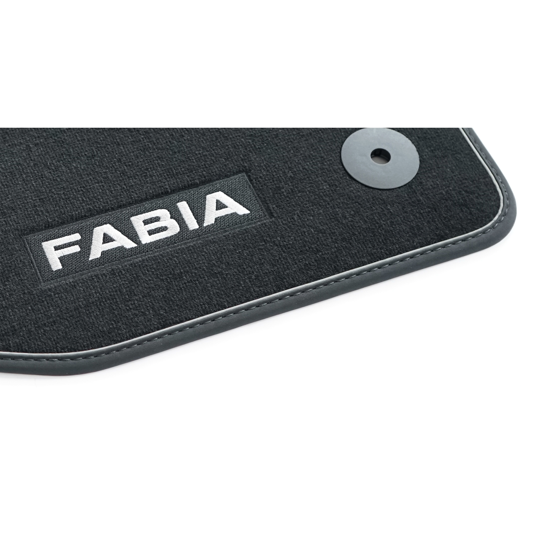 Original Skoda Fabia 4 (PJ) Textil Fußmatten Prestige Premium Velours  Stoffmatten schwarz 6VB061270