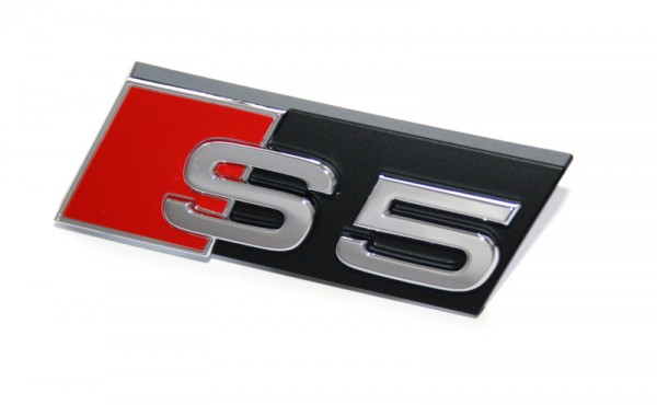Schriftzug S5 Original Audi A5 Tuning Emblem Kühlergrill Zeichen Chrom Rot