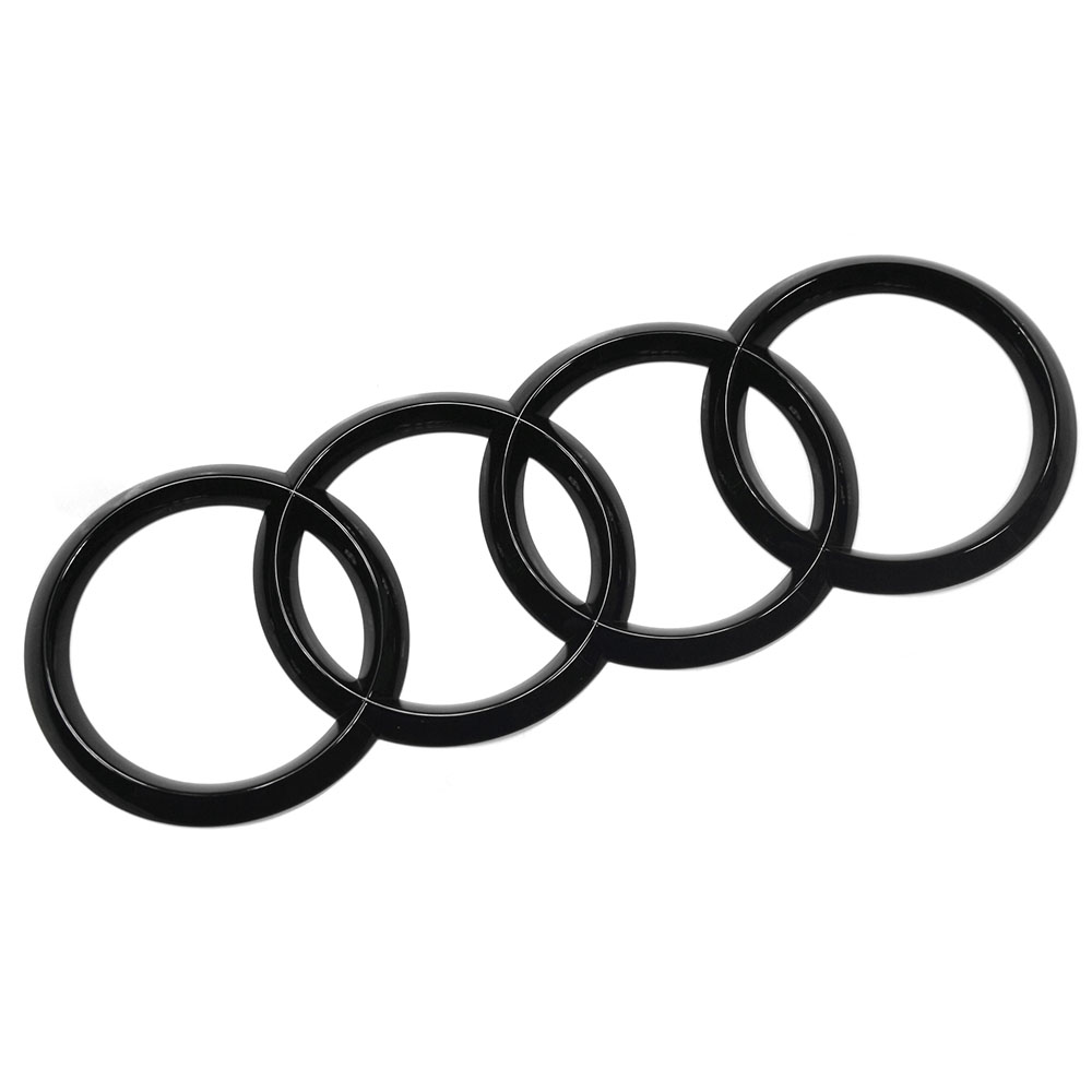 Audi Ringe Schwarz Glänzend 8T0853605 T94 Zeichen Emblem Black Edition Logo