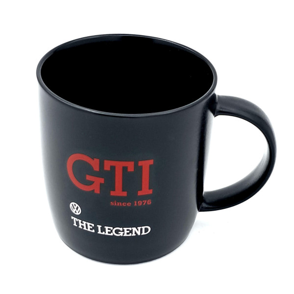 VW GTI Tasse Becher 370ml Kaffeetasse Kaffeebecher schwarz GTITA03