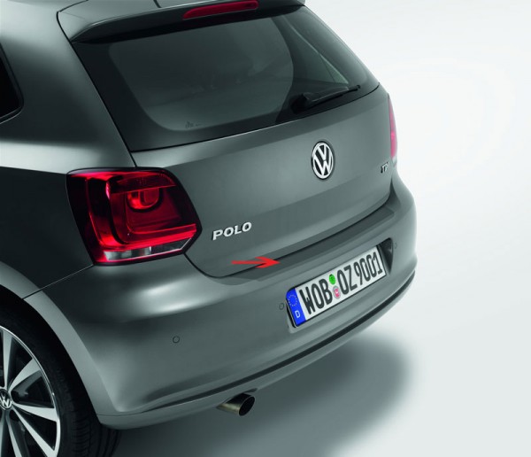 Ladekantenschutz für VW POLO 6R 5Tuerer Lackschutz Carbon Chrom 320µm