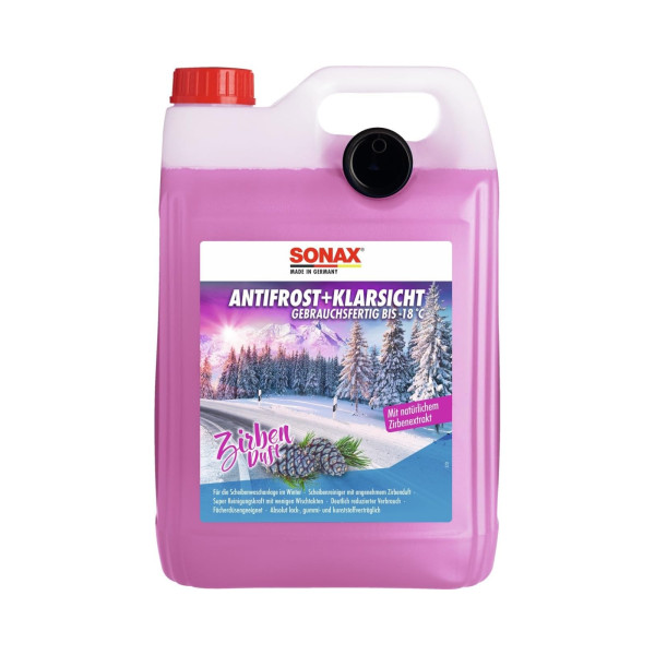 SONAX Scheibenreiniger AntiFrost+KlarSicht Zirbenduft Frostschutz Wischwasser 5L Kanister 01315050