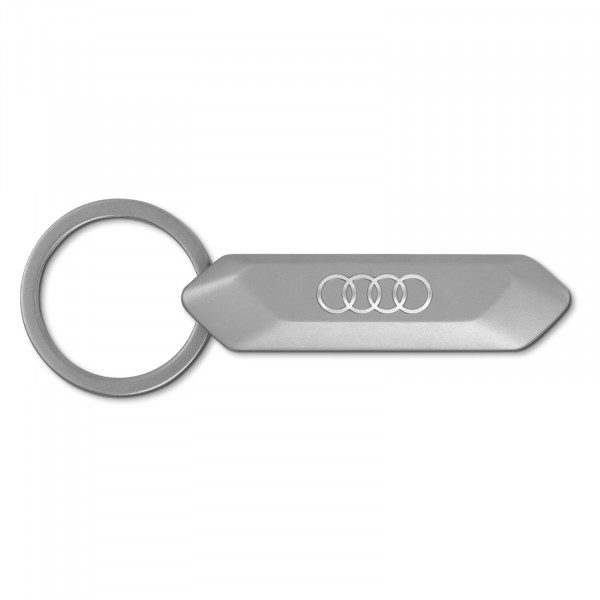 Original Audi Schlüsselanhänger Ringe Logo Edelstahl Schlüsselband Keyring silber 3182100400