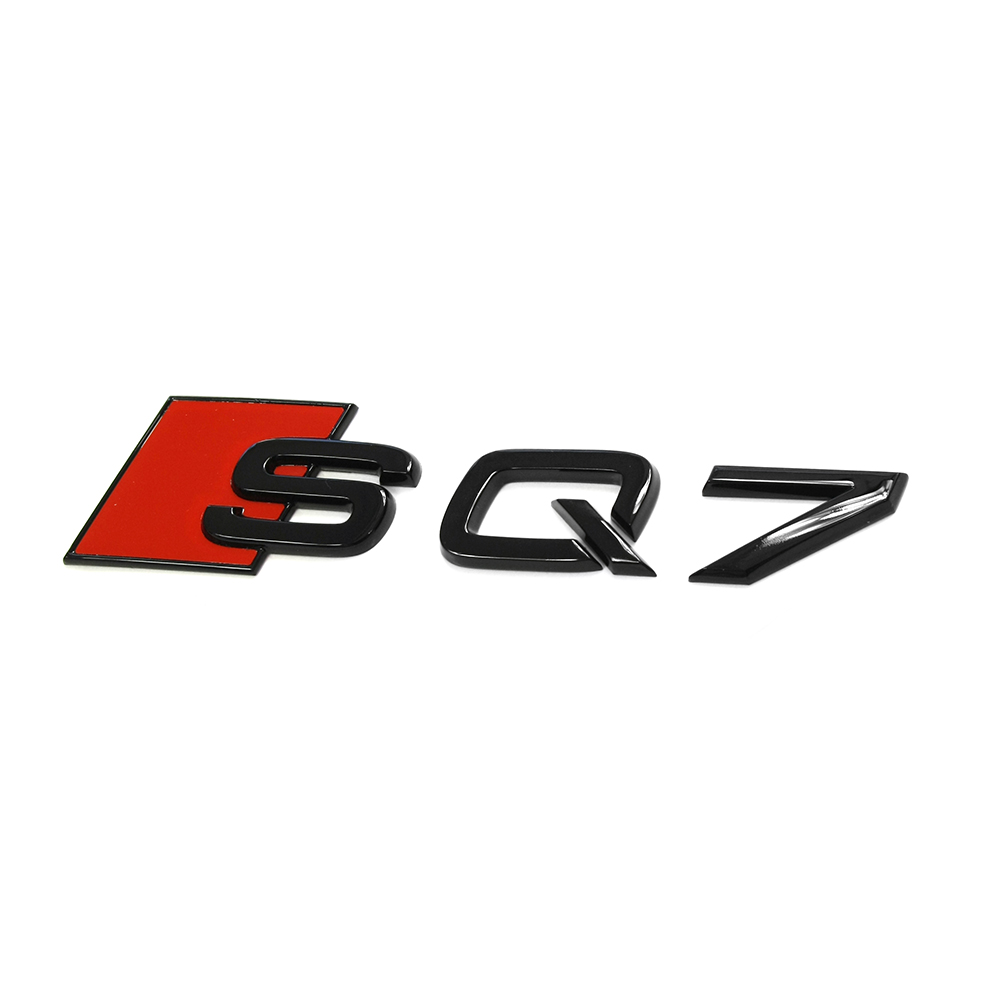 1x Audi Quattro Emblem Schwarz Glanz Heck Logo Heckklappe Schriftzug  Aufkleber 