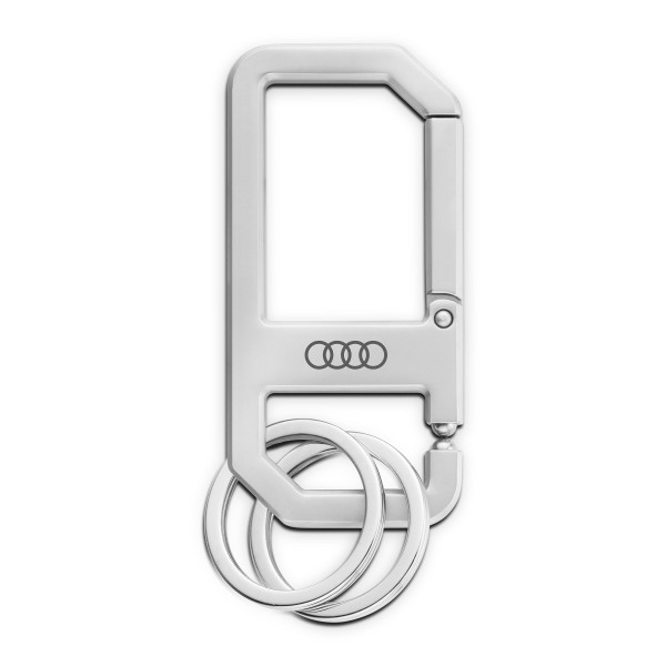 Original Audi Schlüsselanhänger Karabiner Metall Anhänger Schlüsselring Ringe Logo 3182400500