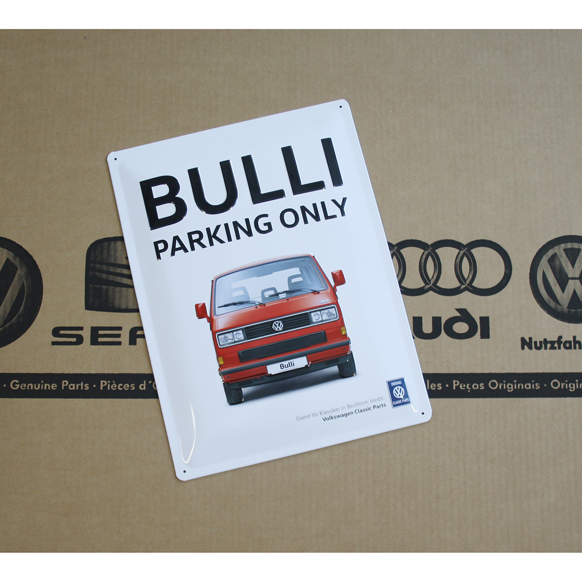 Original VW Blechschild Bulli Parking Only Accessoires Lifestyle Schild 30  x 40 cm