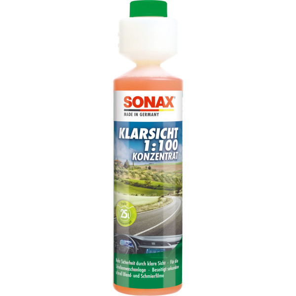SONAX Scheibenreiniger Fresh Klarsicht Konzentrat 1:100 Wischwasser 250ml Sommer 03711410