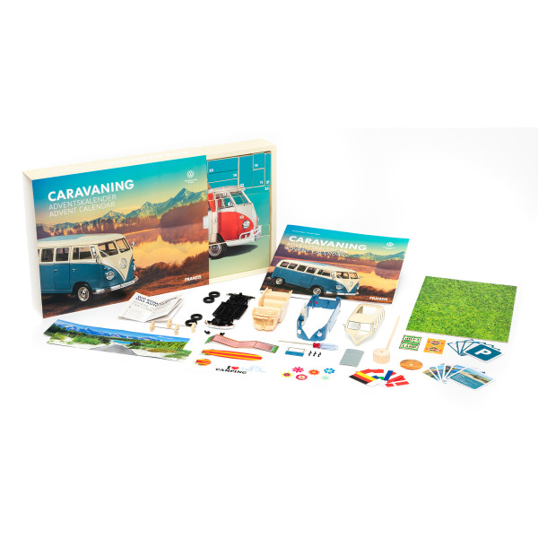 VW Adventskalender Bulli T1 Caravaning 1:24 Kalender Modellauto Weihnachtskalender