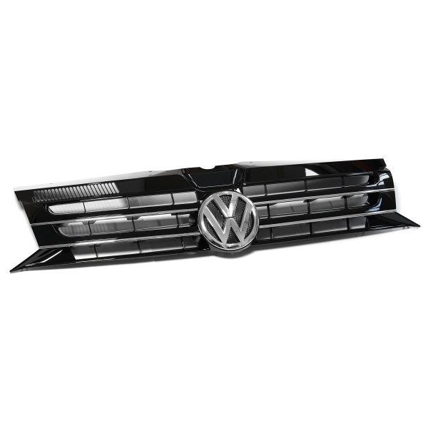 Original VW T5 Kühlergrill Chrom schwarz glänzend Klavierlack Grill 7E5853651