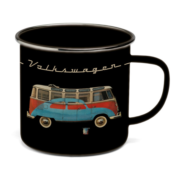 VW T1 Bus Emaille Tasse Becher 500ml Kaffeetasse Kaffeebecher Bulli BUTA12