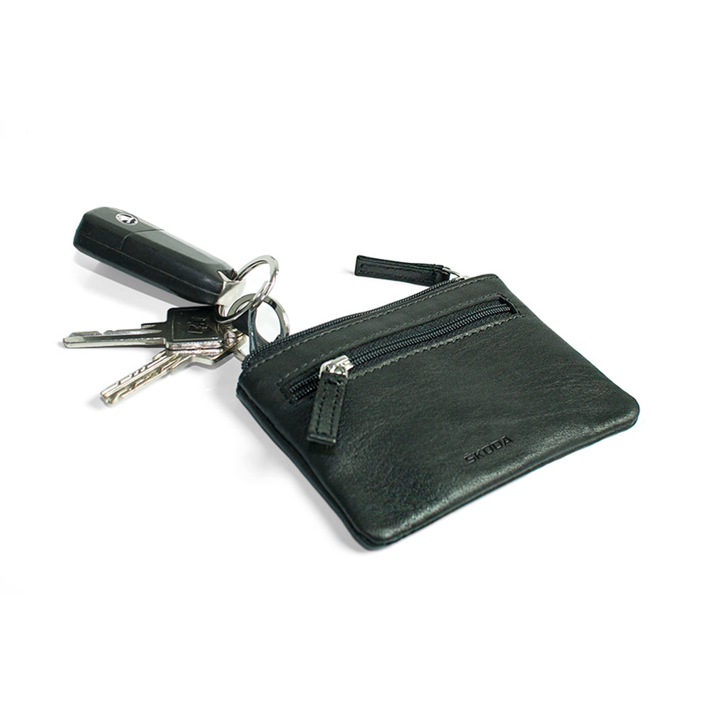 Schlüsselbox Auto Hängen Tasche Schwarz + Blau 13 5 * 5 cm