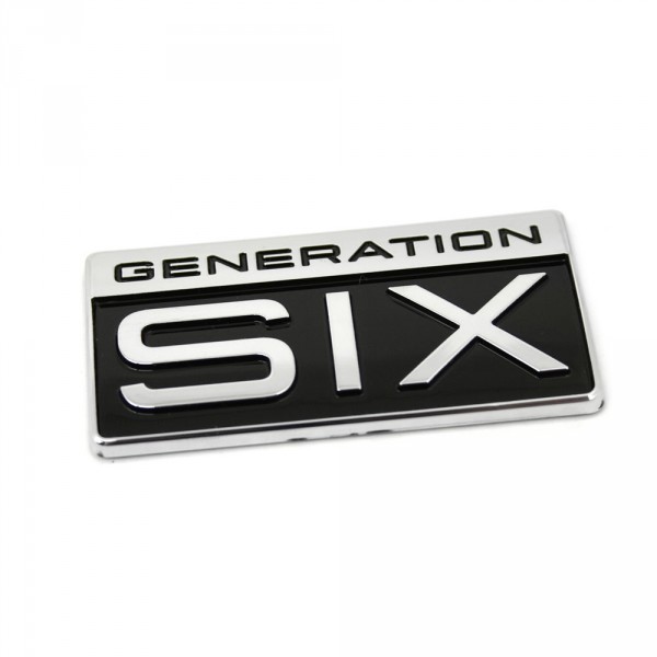 Original VW T6 Transporter GENERATON SIX Plakette seitlich Logo Zeichen chrom