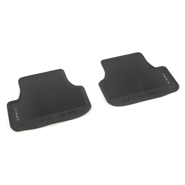 Original VW T-Roc 2 (D4) Fußmatten Gummi Allwettermatten 2x Gummimatten hinten 2GV06151282V