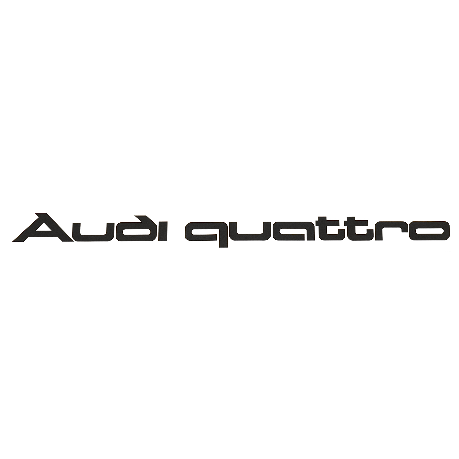 Aufkleber Audi quattro Logo Frontscheibe Schriftzug Dekorfolie schwarz  A16-2268