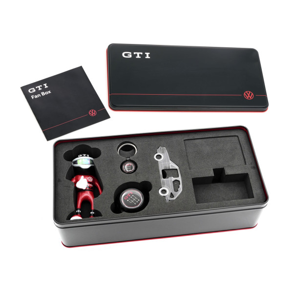 Original VW GTI Fan Box Biegefigur Flaschenöffner Schlüsselanhänger Multitool Golfball 000087700DH