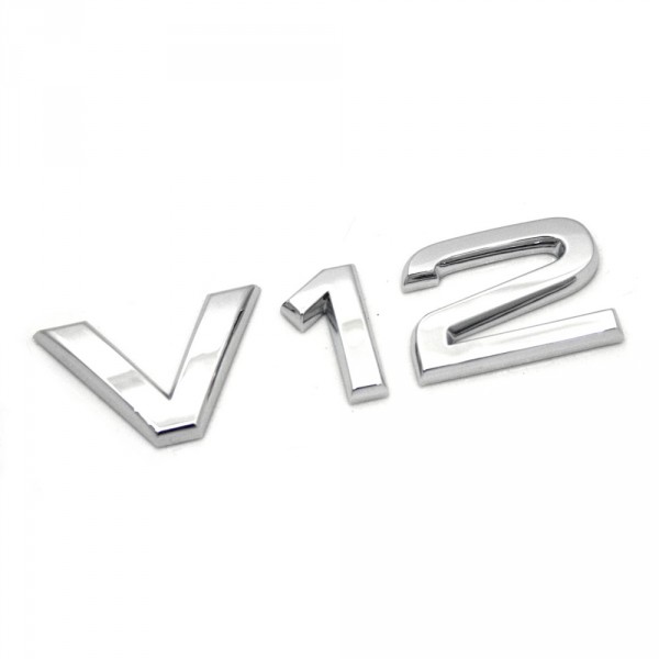 Original Audi V12 Schriftzug seitlich Exterieur Kotflügel Emblem Logo chrom
