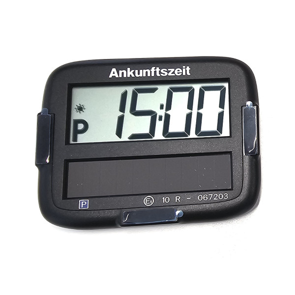 Needit Park Micro Solar elektronische Parkscheibe Digitale Parkuhr schwarz 9010