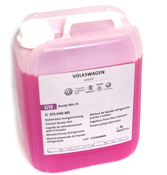 Original G13 Kühlflüssigkeit Kühlmittel VW Audi Ready Mix J4 5l Kanister