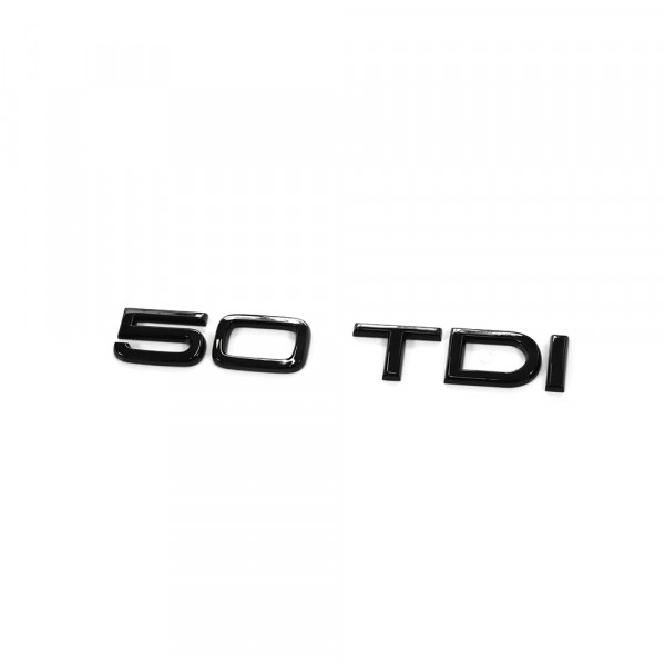 Original Audi 50 TDI Schriftzug schwarz Tuning Exclusive Black Edition Heckklappe Emblem