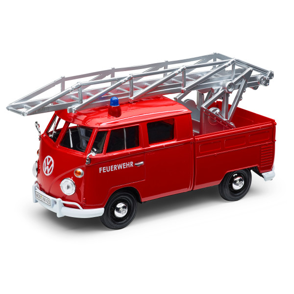 Original VW Modellauto T1 Feuerwehr Miniatur 1:24 Bus Bulli rot 1H2099303B