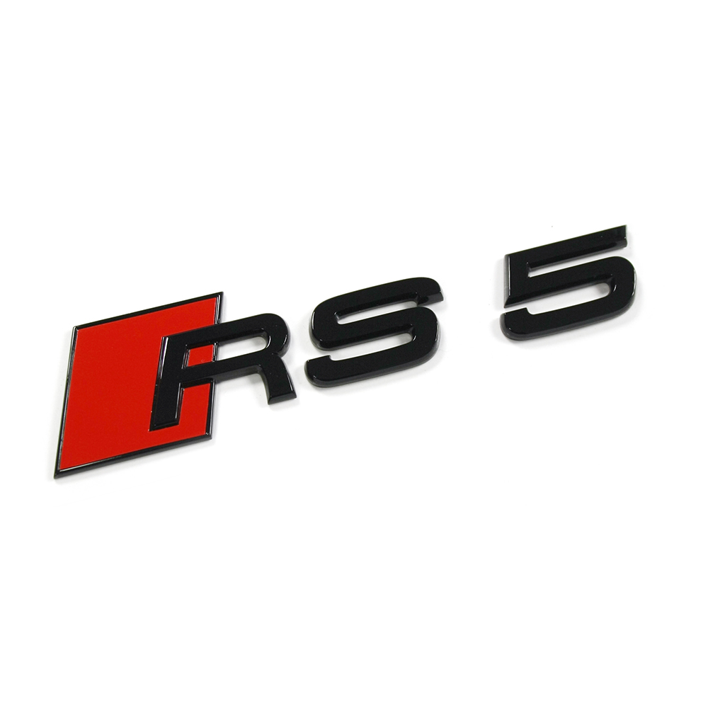 Original Audi RS5 Emblem Clip Kühlergrill und Schriftzug hinten schwarz