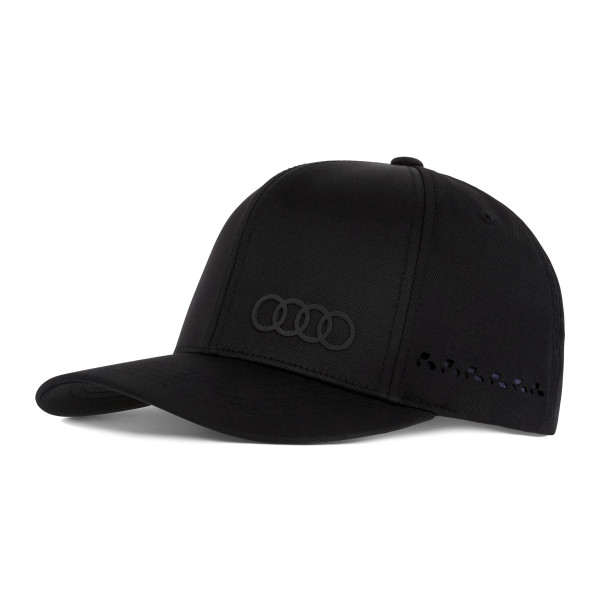 Original Audi Tec-Cap Ringe Logo Basecap Baseballkappe Kappe schwarz 3132301300