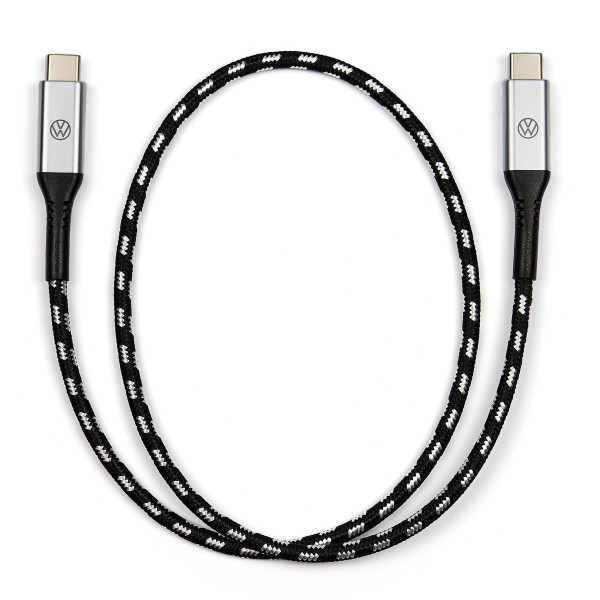 Original VW Anschlusskabel USB-C auf USB-C Premium Ladekabel beleuchtet 50cm 000051446CB