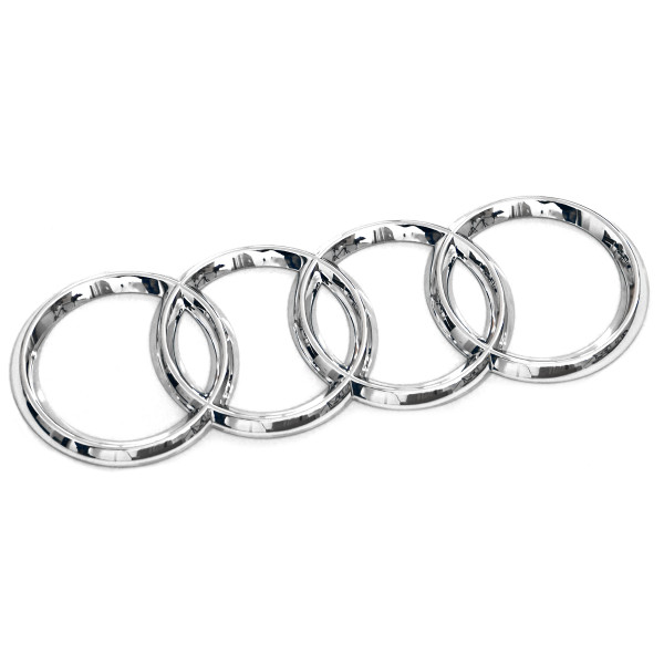 Original Audi Zeichen hinten chrom Emblem Heckklappe Logo Ringe 4F98537422ZZ