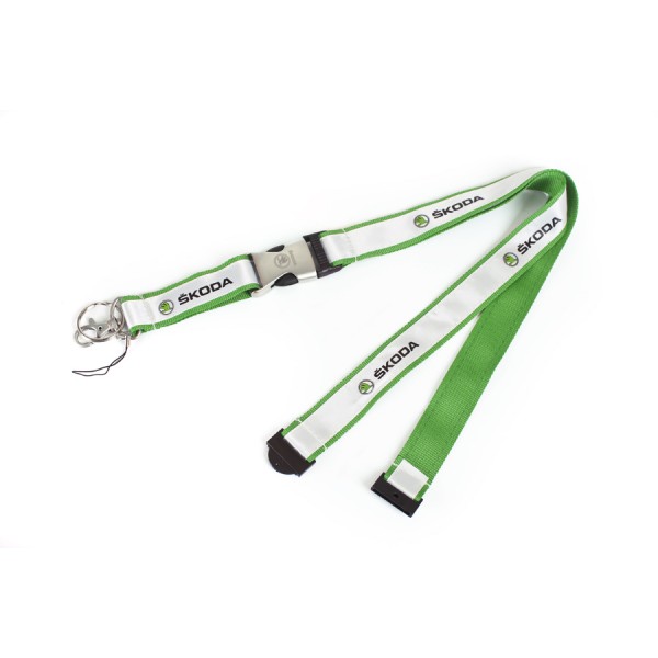 Original Skoda Schlüsselband Lanyard grün Accessoires Lifestyle