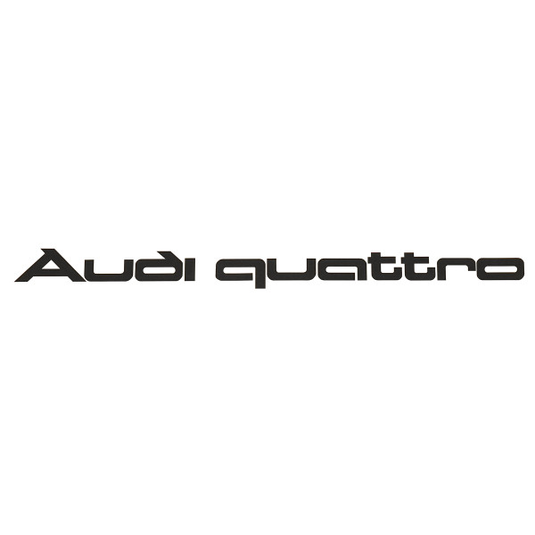Aufkleber Audi quattro Logo Frontscheibe Schriftzug Dekorfolie schwarz A16-2268