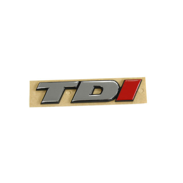 Original VW T4 TDI Schriftzug hinten Heckklappe Emblem Logo chrom/rot